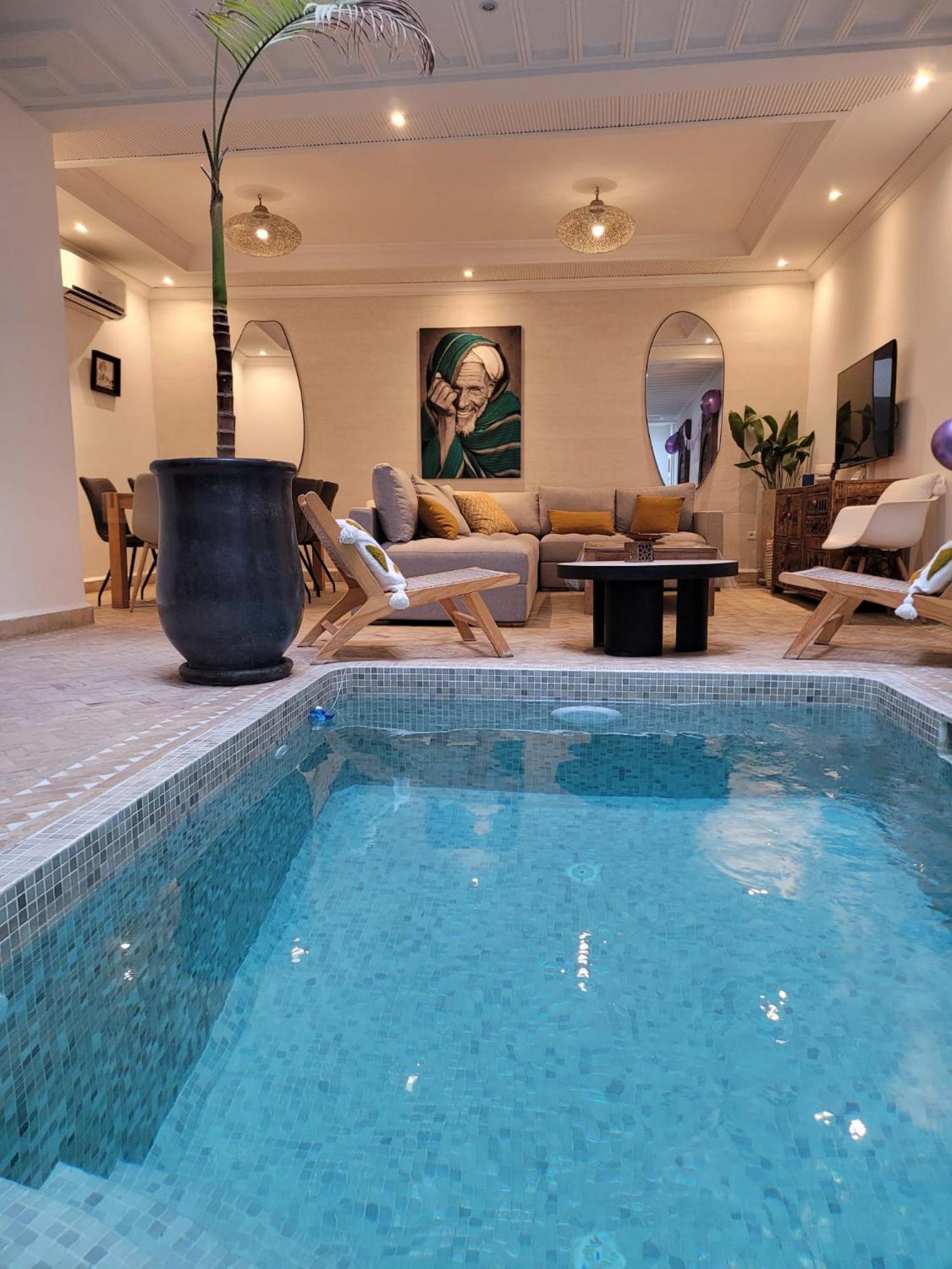 Riad Melilo Avec Piscine Chauffee Marrakesh Esterno foto