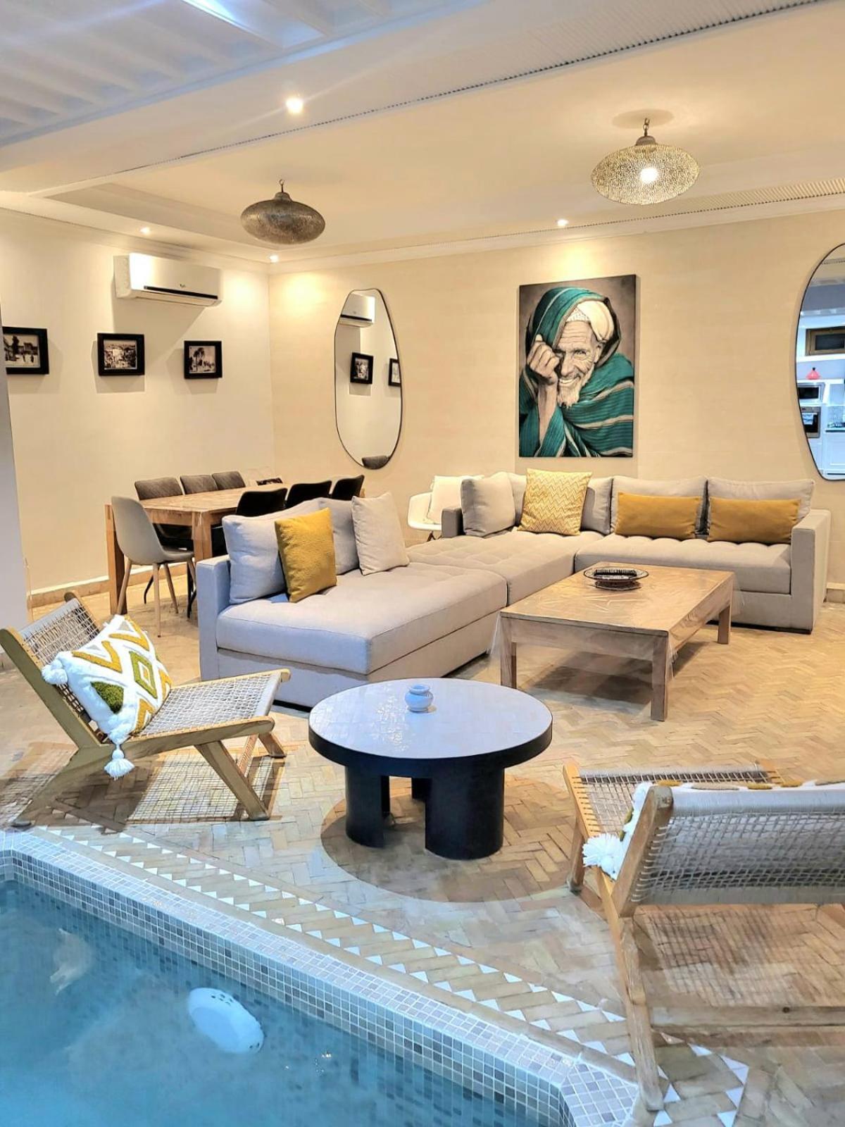Riad Melilo Avec Piscine Chauffee Marrakesh Esterno foto